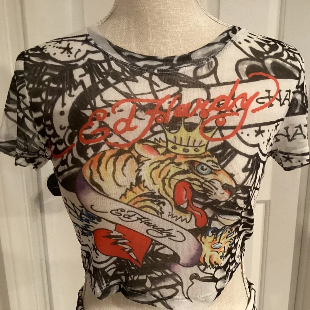 Ed Hardy Mini  Skirt  Set, Size Medium, Color Black, Red, White, Yellow NEW